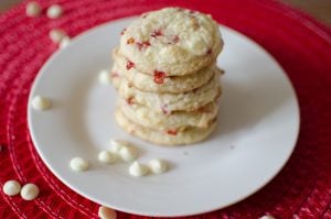 Raspberry Cheesecake Cookies are full of raspberry flavor and super soft. Made using a muffin mix, these couldn't come together any easer!