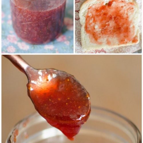 Instant Pot Strawberry Jamis made of three simple ingredients comes together quickly and is absolutely delicious! This Instant Pot Jam is the perfect addition to toast, biscuits or ice cream! |Cooking with Karli| #instantpot #instantpotrecipe #instantpotjam #strawberryjam #nopectin #easyrecipe