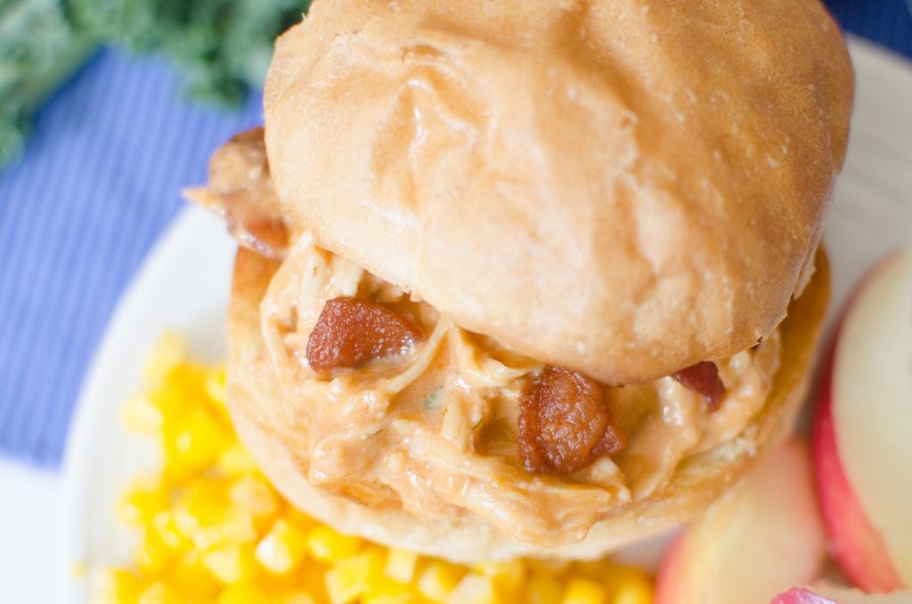 Instant Pot BBQ Crack Chicken Sandwiches are a smokey, savory twist on the original Crack Chicken. You still have the cream cheese, ranch, chicken, bacon and shredded cheese but adding in BBQ sauce really takes this up a notch!