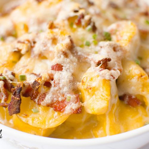 Loaded Honey Mustard Chicken and Potatoes are sliced potatoes, diced chicken smothered in a sweet and savory honey mustard sauce topped with bacon and cheese. This Instant Pot friendly meal is one to love!