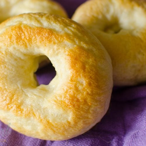 Quick & Easy Plain Bagel recipe will make you never want to buy a store bought bagel again! These are so simple and freeze well for a quick, filling breakfast!