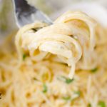 Instant Pot Skinny Alfredo is just as tasty as my famous Dump & Start recipe only without the heavy cream! Substituting evaporated milk for the heavy cream cuts the calorie and fat content by more than half making this a guilt-free meal!