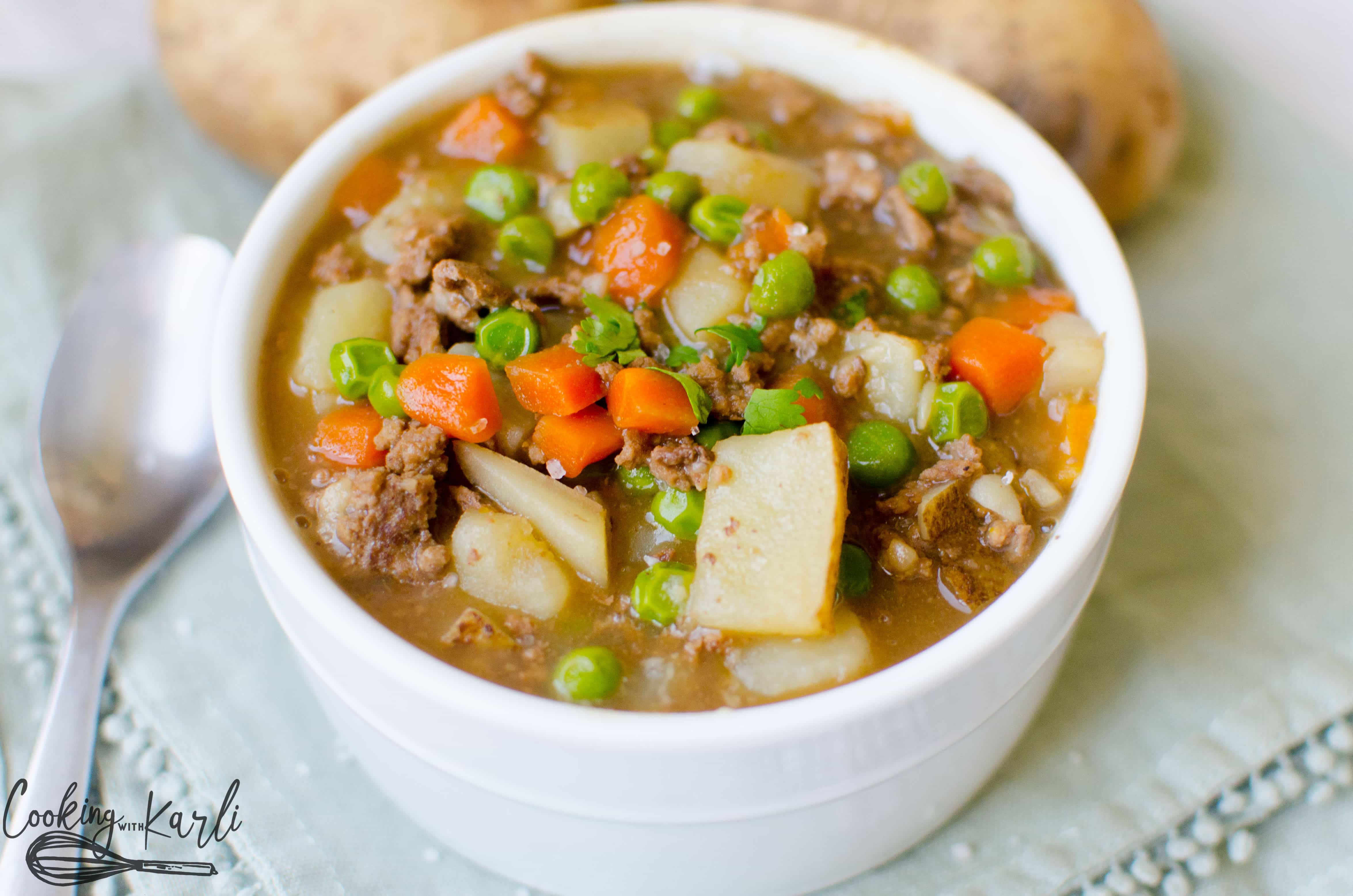 Poor man's soup or stew is a cheap and easy meal for those on a budget.