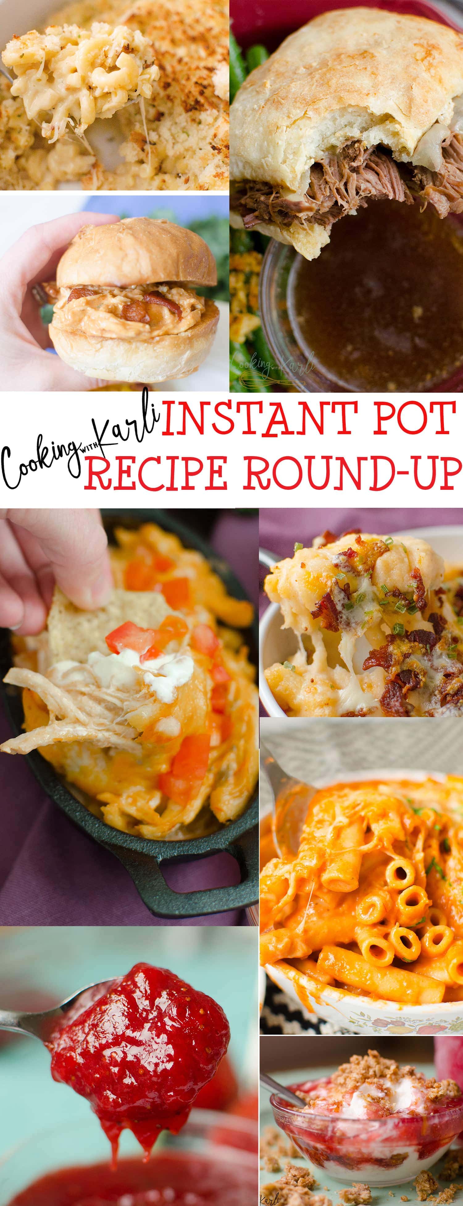 Instant Pot Recipe Round-Up is a compilation of my Instant Pot Recipes all in one place! Browse through and find a new favorite Instant Pot recipe! -Cooking with Karli- #instantpot #recipe #roundup #dinner #maindish #fast #easy