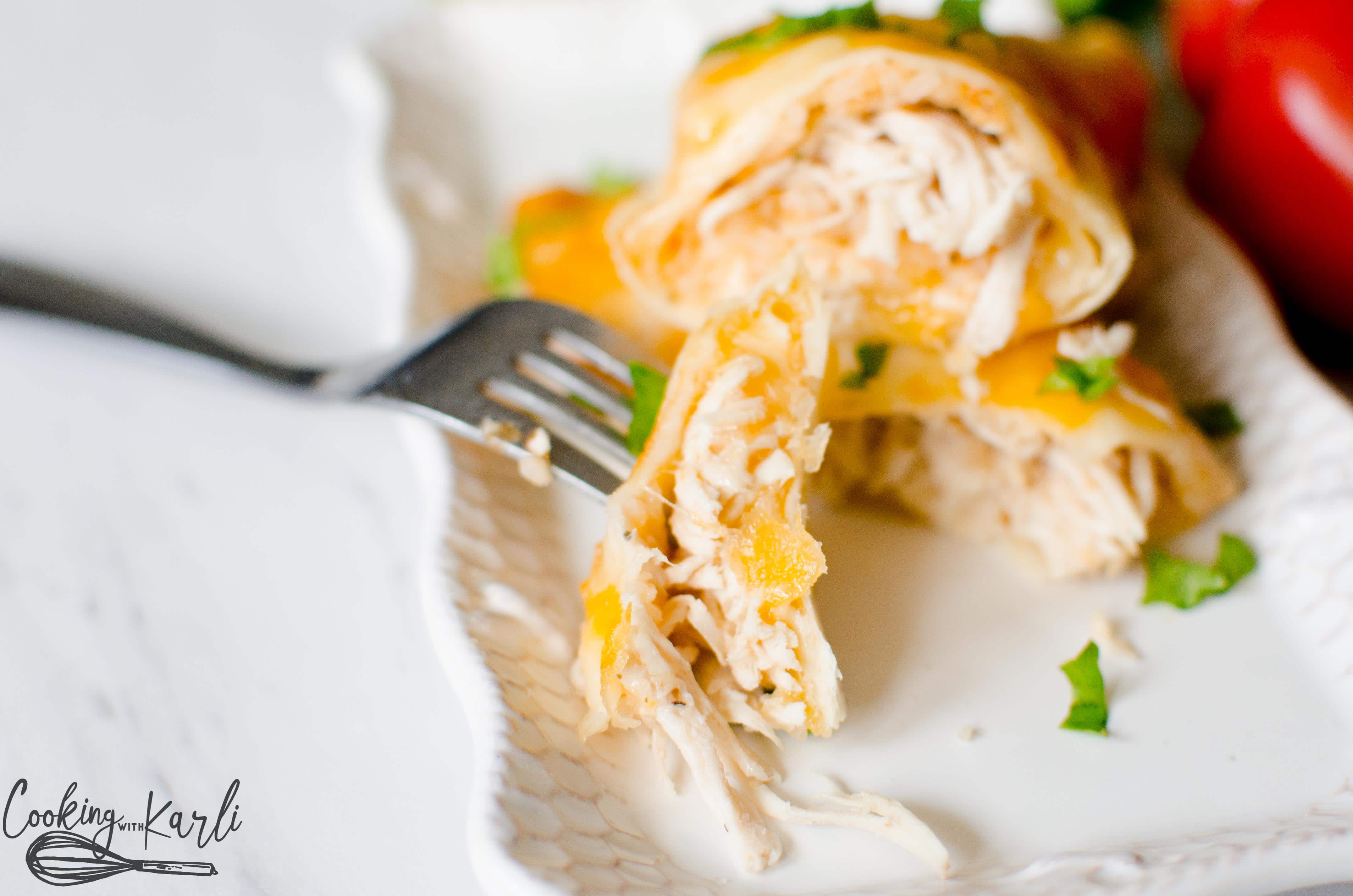 Simple, fast 30 minute meal. These chicken and rice enchiladas are a perfect quick meal.