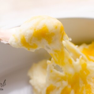 Mashed potatoes loaded with cheese make these cheesy mashed potatoes a great side dish.