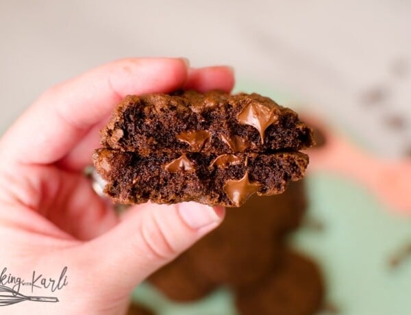 Double Chocolate Cookies are soft and chewy.