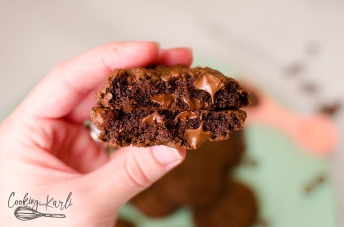 Double Chocolate Cookies are soft and chewy.