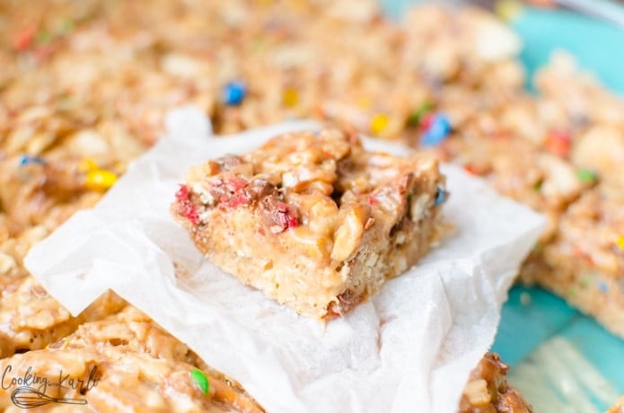 No bake cookie bars are perfect for picnics, potlucks or holiday parties.