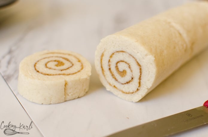 Pancake mix and milk are mixed together to create the cinnamon roll dough.