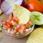 Pico de Gallo or Salsa Fresca is a fresh salsa traditionally served with Mexican cuisine.