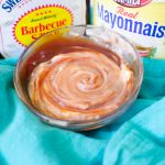 Mayo and bbq sauce are used to make this dipping sauce.