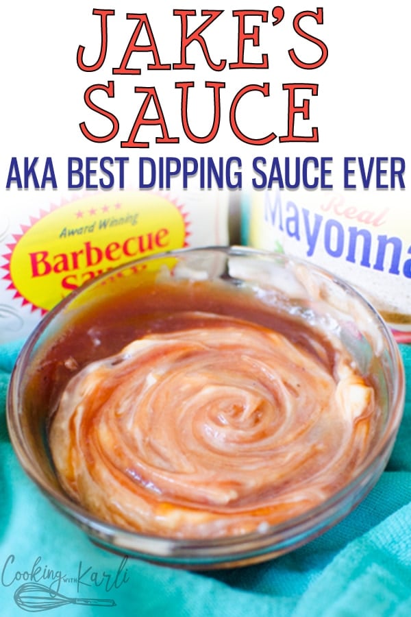 Jake's Sauce is the best dipping and dunking sauce ever! Made from just two ingredient's you are sure to have on hand, Jake's Sauce is going to be your family's new favorite sauce! |Cooking with Karli| #dippingsauce #sauce #bbq #copycat
