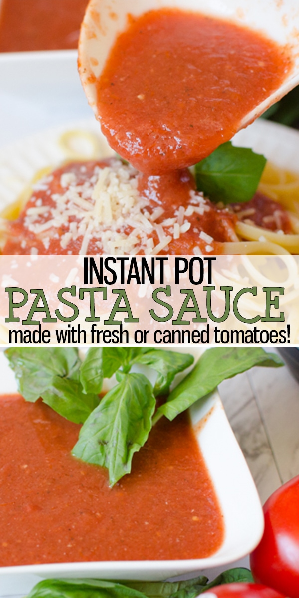 Pasta Sauce Recipe is a red, tomato based pasta sauce that is simple and easy to make. This recipe can be made using fresh, garden tomatoes or canned tomatoes. This recipe freezes well, if needed. Never buy another jar of red pasta sauce again! |Cooking with Karli| #pastasauce #pasta #red #freshtomatoes #fresh #cannedtomatoes #homemade #garlic #easy #instantpot #recipe