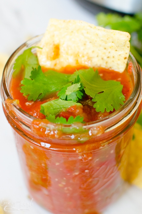 This salsa recipe is made in the instant pot or on the stovetop.