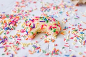 Sprinkle Cookies are made with sugar cookie dough.