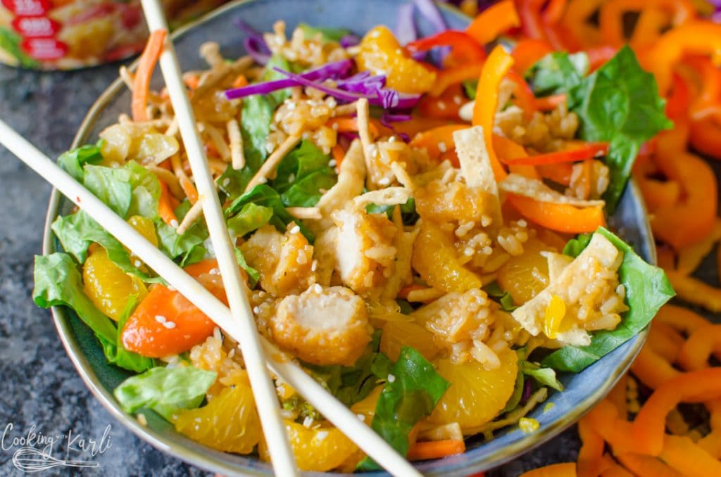 Chinese Chicken salad with homemade dressing.