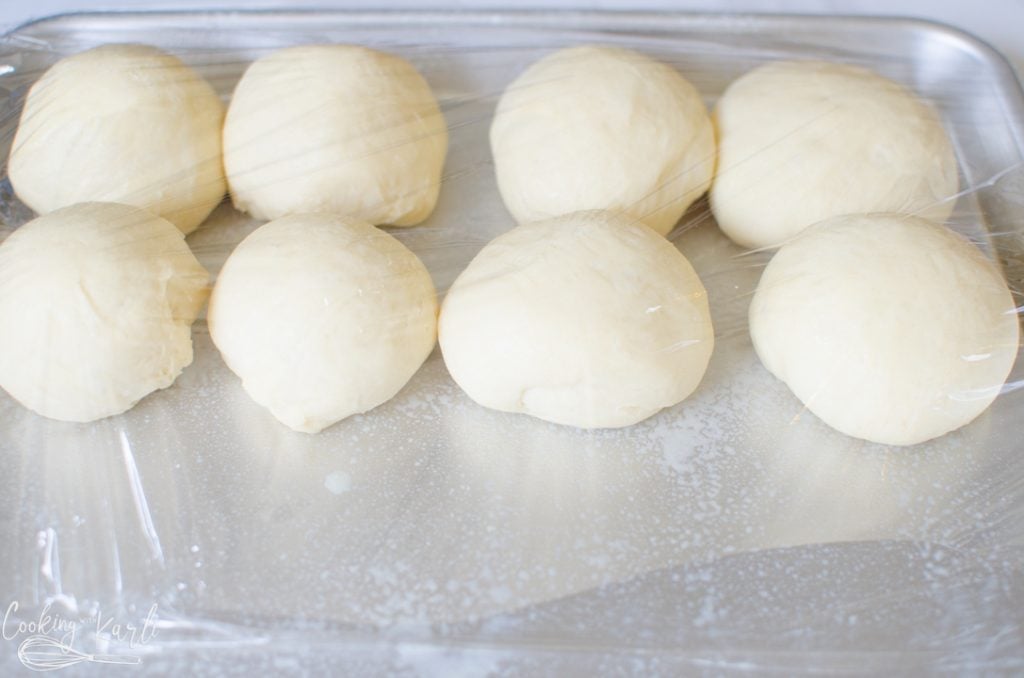 bread dough rises and ready for the oven