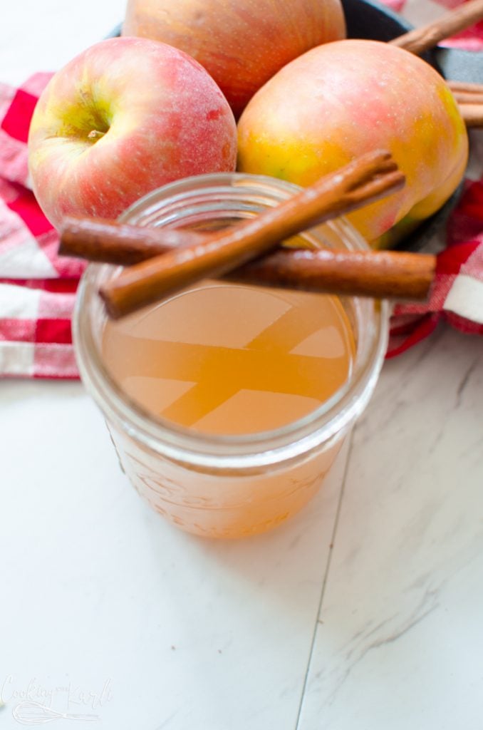 Homemade apple cider made in the Instant Pot or crockpot