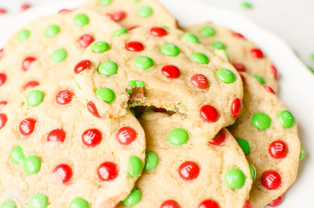 M&M Christmas Cookies - Ahead of Thyme