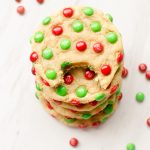 Christmas M&M cookies