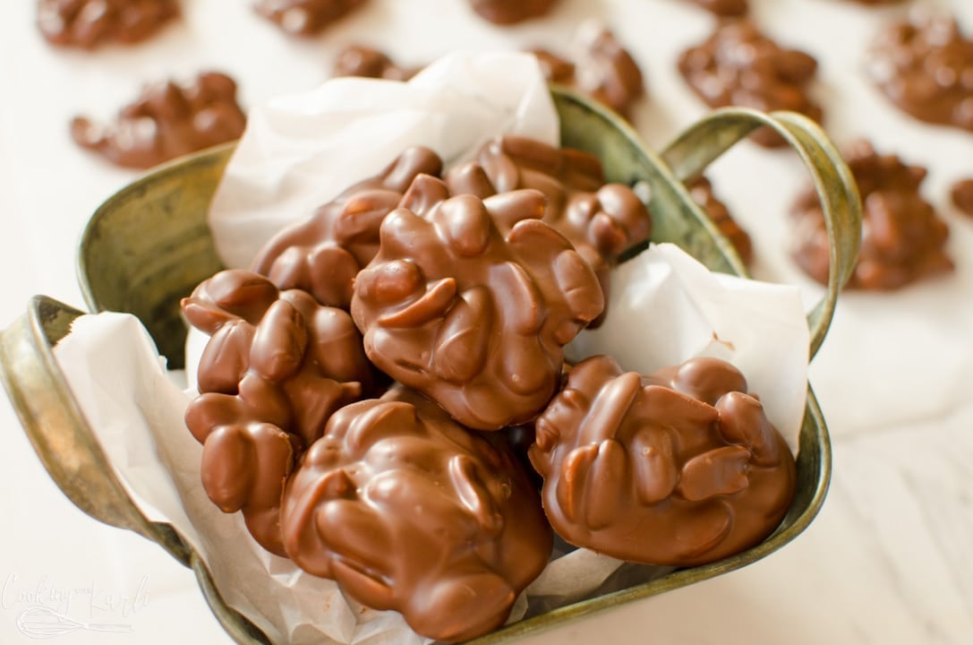 Slow Cooker Dark Chocolate Peanut Clusters - 365 Days of Slow Cooking and  Pressure Cooking