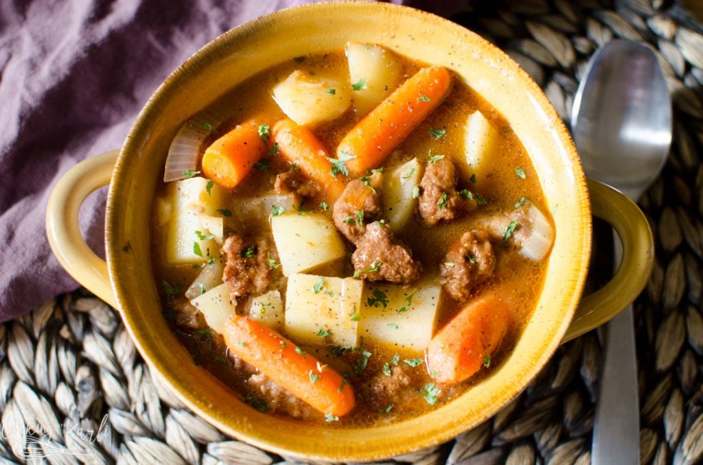 beef stew made in the Instant Pot 