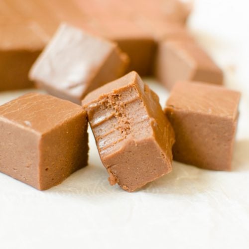 fudge made from and flavored with brownie batter