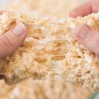 Rice Krispie Treat recipe- finished. Made in the microwave.
