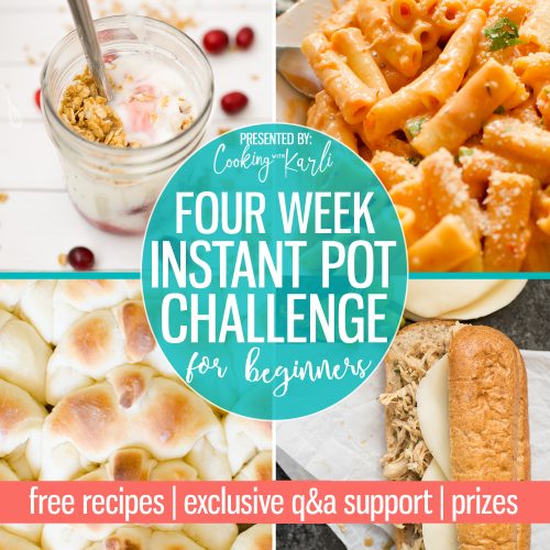 Are you, or someone you know, a little confused by the whole Instant Pot thing? QR & NPR say whaaat?! Join my FREE 4 week challenge and you'll leave feeling like an Instant Pot pro. ? Free recipes, exclusive facebook group, shopping lists.. and.. PRIZES!! |Cooking with Karli| #instantpot #instantpotrecipe #instantpotbeginner #beginner