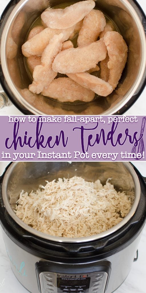 Perfect Instant Pot Chicken Tenders are really easy to achieve time and time again! This post will walk you through exactly how to achieve tender & juicy shreddable or dice-able chicken tenders every time! Perfect for meal prep! |Cooking with Karli| #Instantpot #instantpotchicken #chickentenders #shreddedchicken #freezer #mealprep