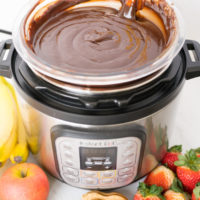 chocolate fondue made in the Instant Pot