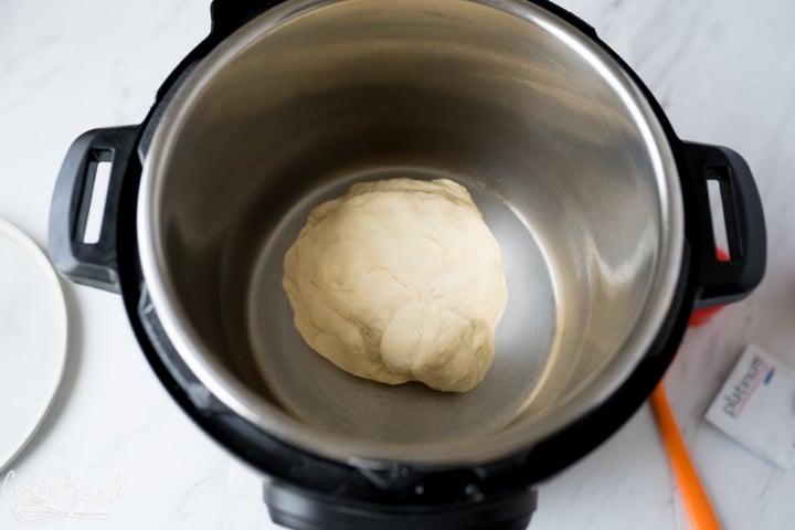 soft pretzel dough rising.