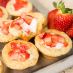finished strawberry shortcake cookie cups
