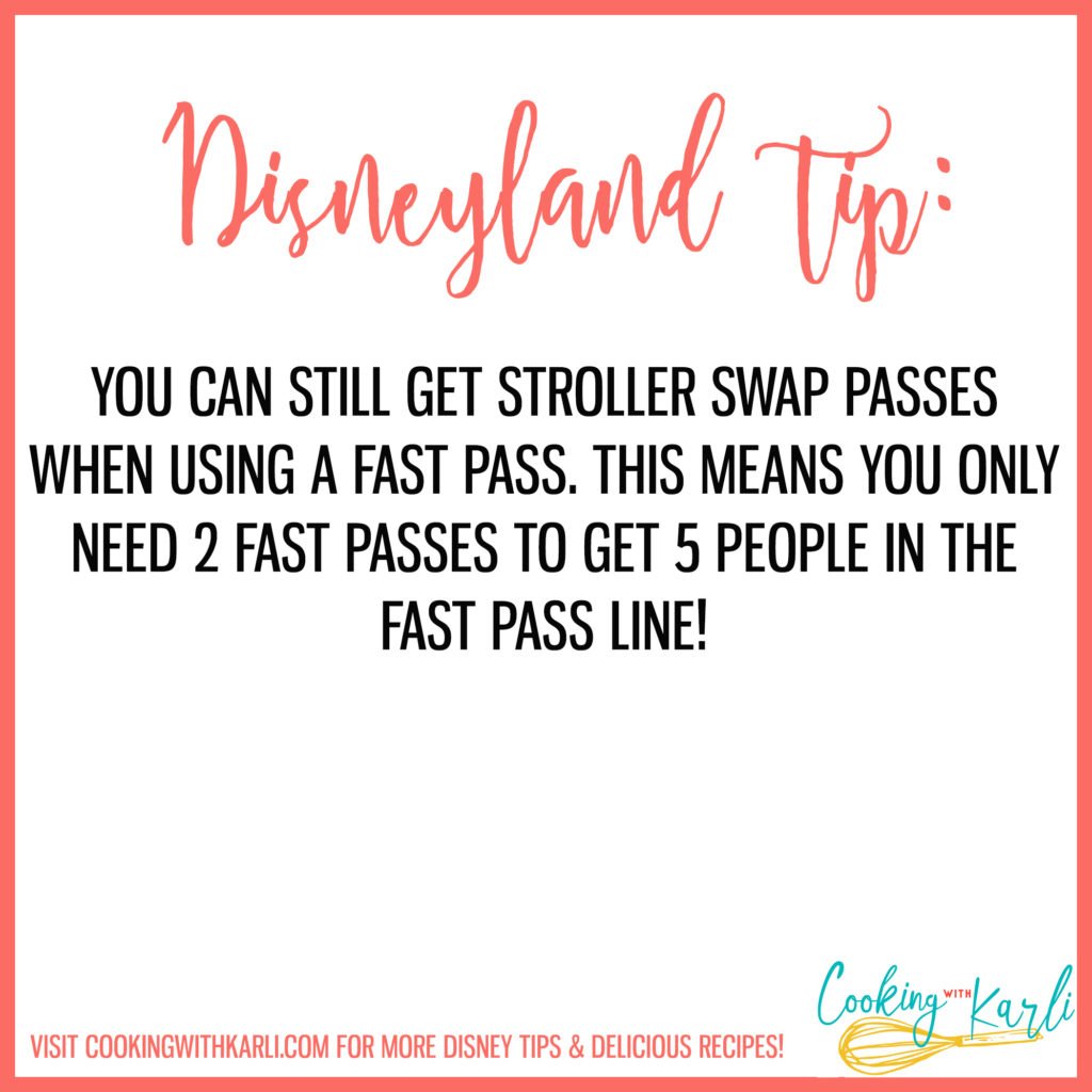 Disneyland tip about fast passes and stroller swap passes