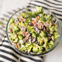 Broccoli Salad recipe, finished and served