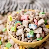 Muddy Buddies with lucky charms