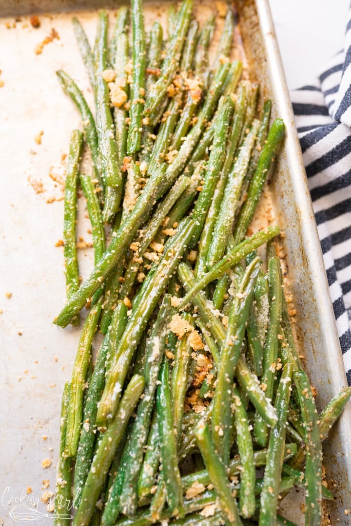 Oven roasted green beans, how to make them, final shot