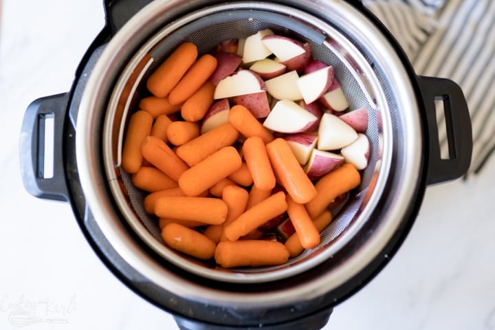 potatoes and carrots in the Instant Pot 