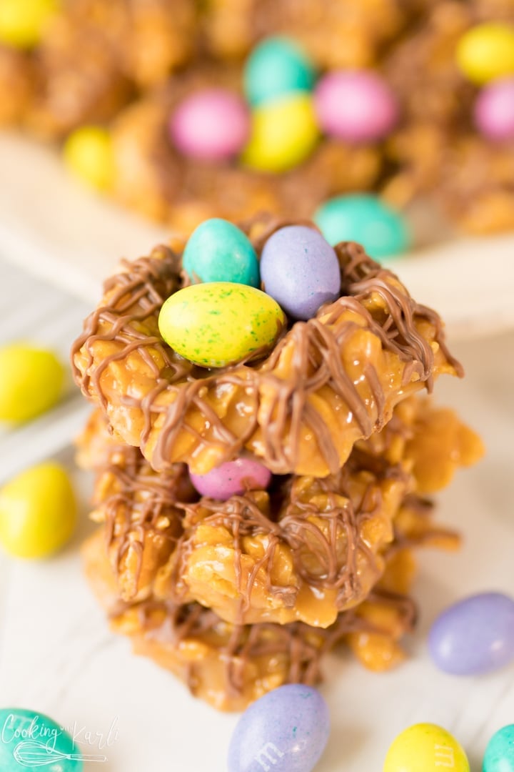 no bake bird's nest cookies for easter