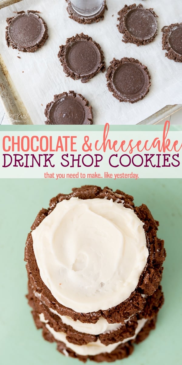 Chocolate Cookie Recipe with Cheesecake Frosting is the most decedent Chocolate Cookie you'll ever have! Once you make this super simple recipe it will be in your recipe box for years to come!Â |Cooking with Karli| #chocolate #chocolatecookie #drinkshopcookie @swig #fizz #recipe #soft #creamcheesefrosting