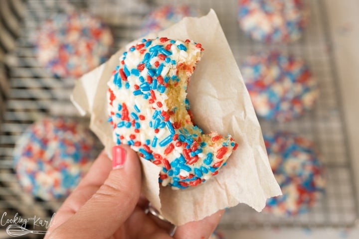 patriotic sprinkle cookies