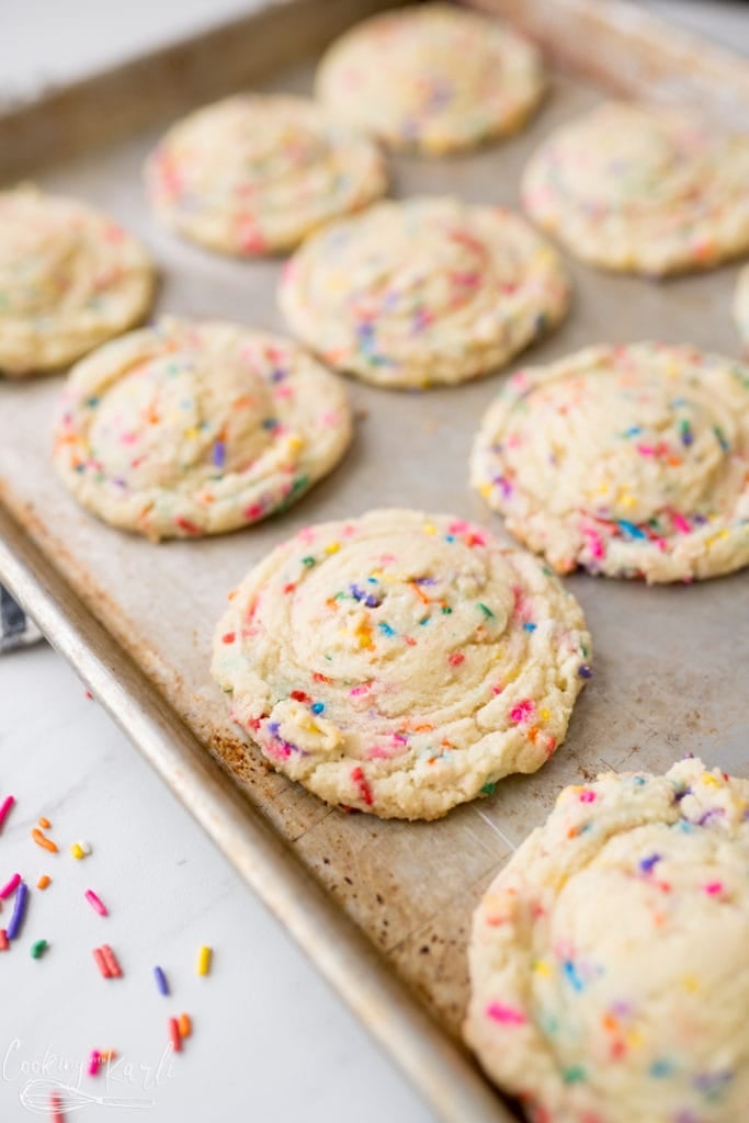 cookies made with Funfetti cake mix