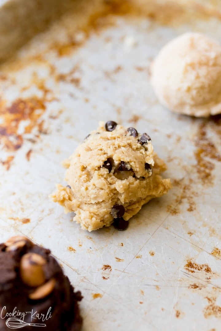 egg free peanut butter oatmeal chocolate chip cookie dough