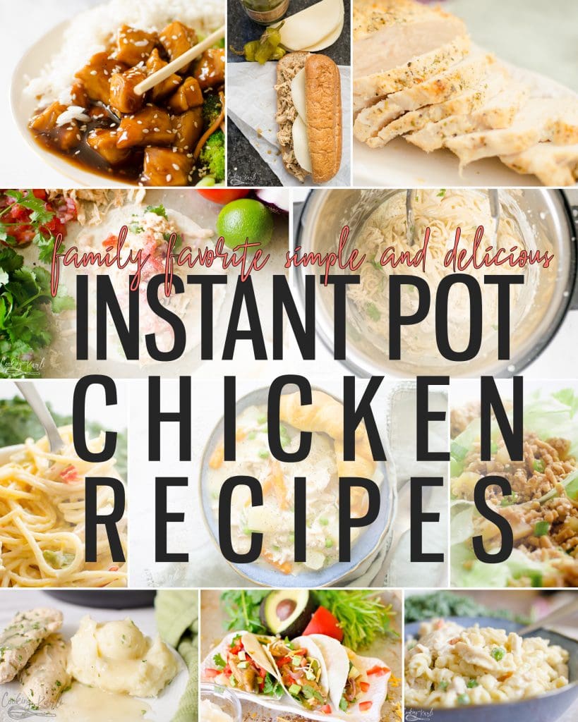 In this post you'll find a collection of the TOP 15 Instant Pot Chicken Recipes you must try! Not only are all of these recipes extremely easy, they are tested and fail-proof recipes. 