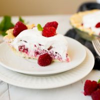 raspberries and cream pie