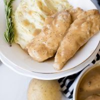 chicken with gravy made in the Instant Pot