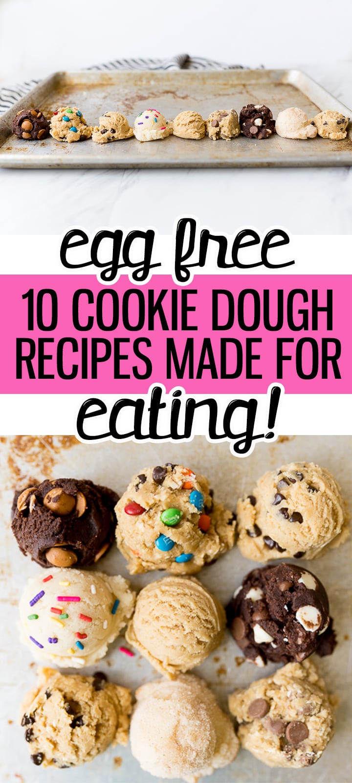 pin image for edible cookie dough recipes