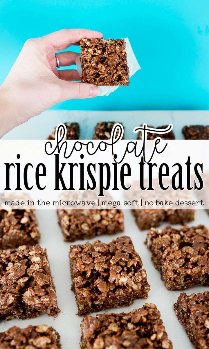 pin for chocolate Rice Krispie treats