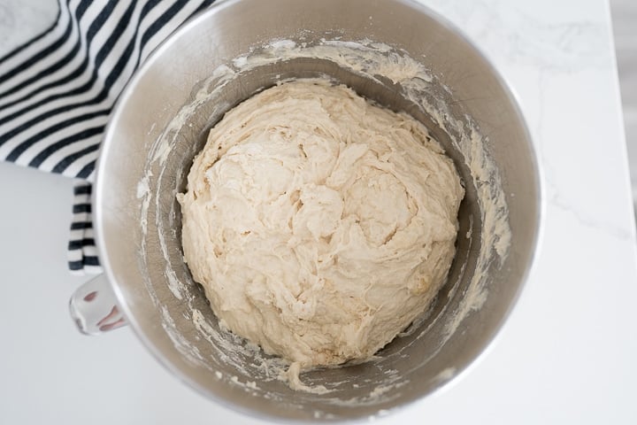 breadstick dough before rising